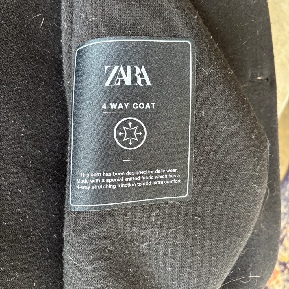 Zara Classic Black Overcoat - Picture 3 of 3